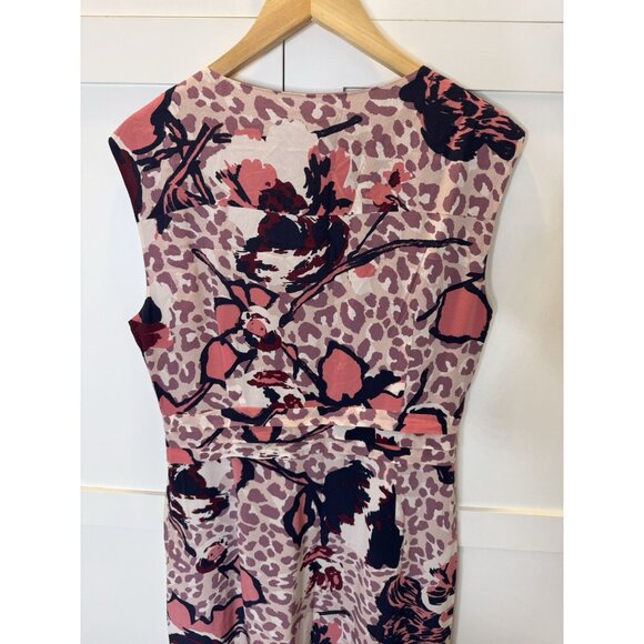 Tory Burch 100% Silk Dress Slip, Floral Animal Print Size 12 - Picture 5 of 6